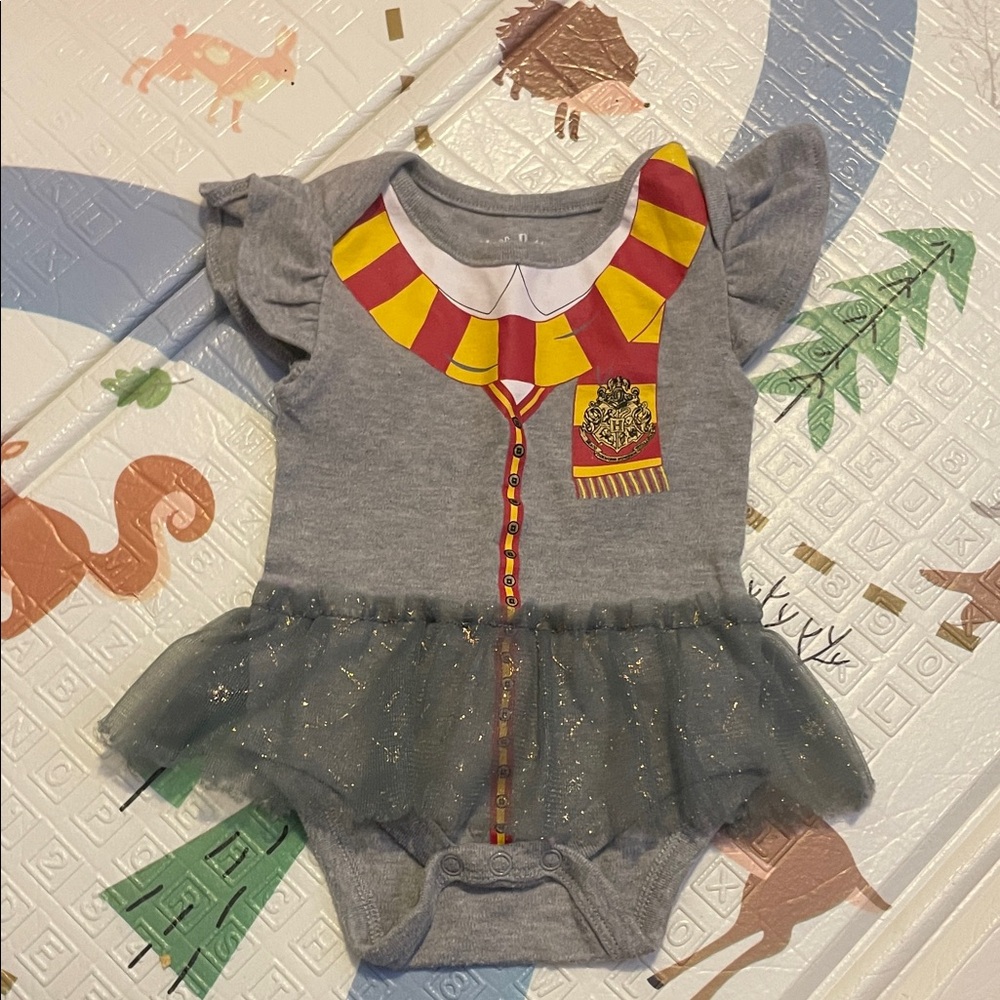 Gray and Yellow Kids One Piece